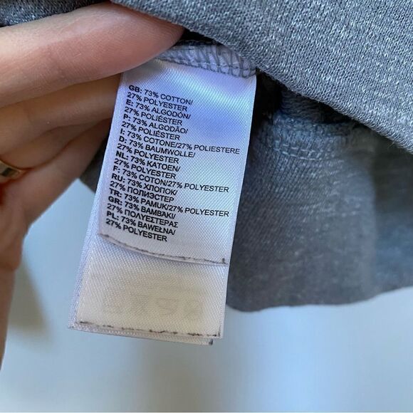 The North Face Sweatshirt Cowl Neck Long Sleeve Pullover Top Gray Yellow S - Picture 12 of 12